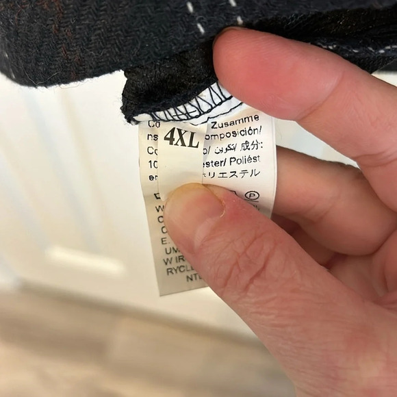 Plaid Women’s 4XL Mini Dark Navy Blue Academia Buckle Hardware Side Zip Skirt - Picture 6 of 7